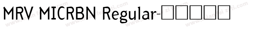 MRV MICRBN Regular字体转换